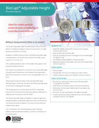 Thumbnail of document Data Sheet - BioCapt® Microbial Impactor